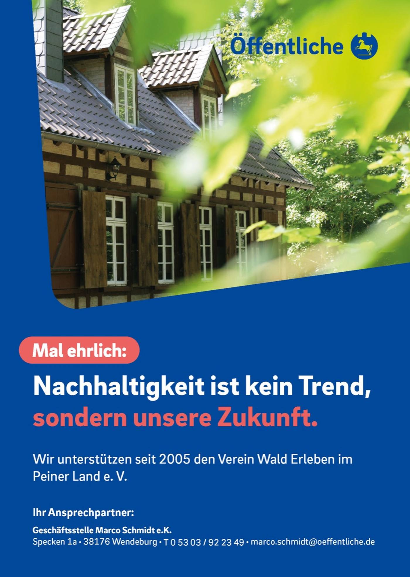 Nachhaltigkeit und Verantwortung im Versicherungsbüro Marco Schmidt e. K.