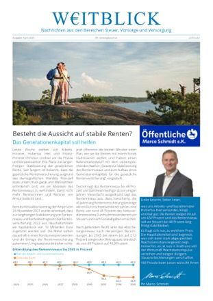 Weitblick April 2024 – Titelseite
