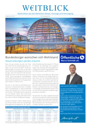 Weitblick April 2025 – Titelseite