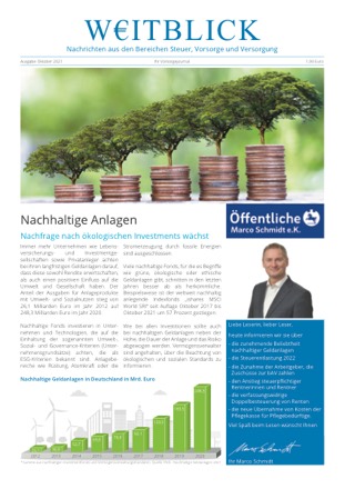 Weitblick Oktober 2021 – Titelseite