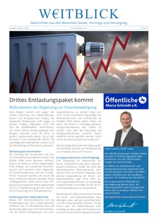 Weitblick Oktober 2022 – Titelseite