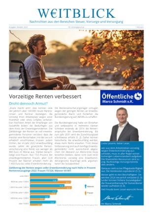Weitblick Oktober 2023 – Titelseite