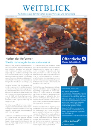 Weitblick Oktober 2025 – Titelseite