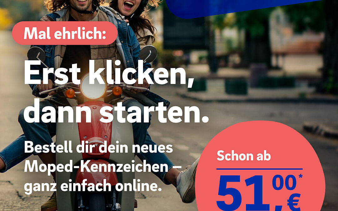 Roller, Mofa, Moped, E-Scooter benötigen ab März grüne Kennzeichen